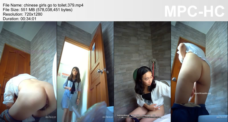 chinese girls go to toilet.379